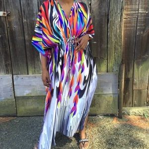 NEW Rainbow Kaftan GREAT lounging or dinner out!